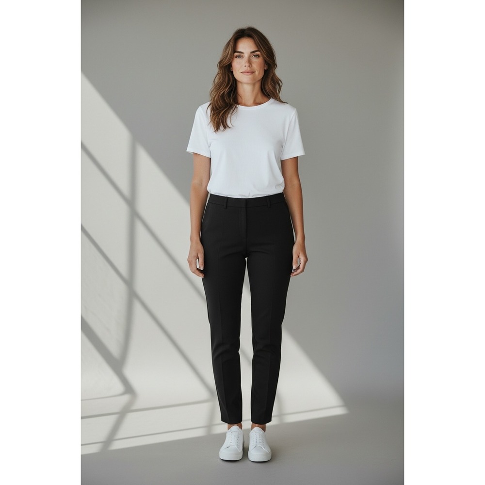 J.Jill Womens Black Trousers Size 12 Tall Stretch Dress Pants Tailored